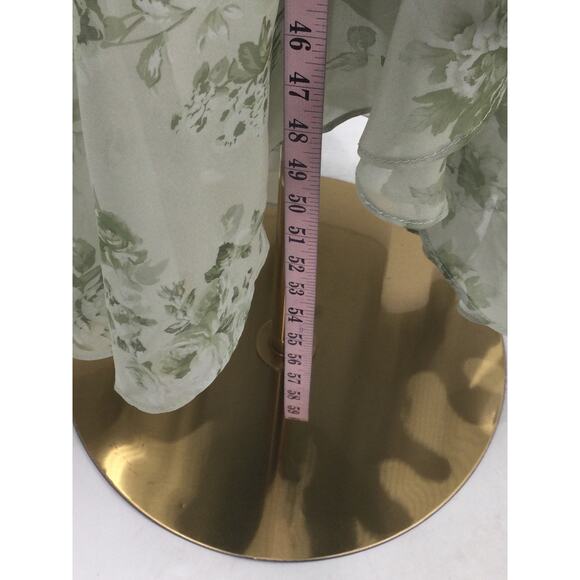 AW BRIDAL 10 L Pistachio Green Penoy floral Celia formal maxi dress NEW b95 - Picture 5 of 9